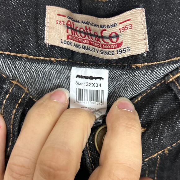 Alcott & Co Men’s 32x34 Gray Wash Skinny Jeans American Made Retro NEW - Picture 4 of 5